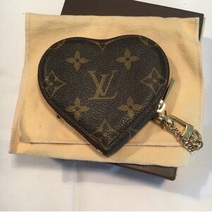 Louis Vuitton Brown Monogram Heart Coin Pouch